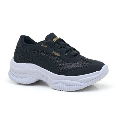 Tênis Puma Feminino Plataforma Preto